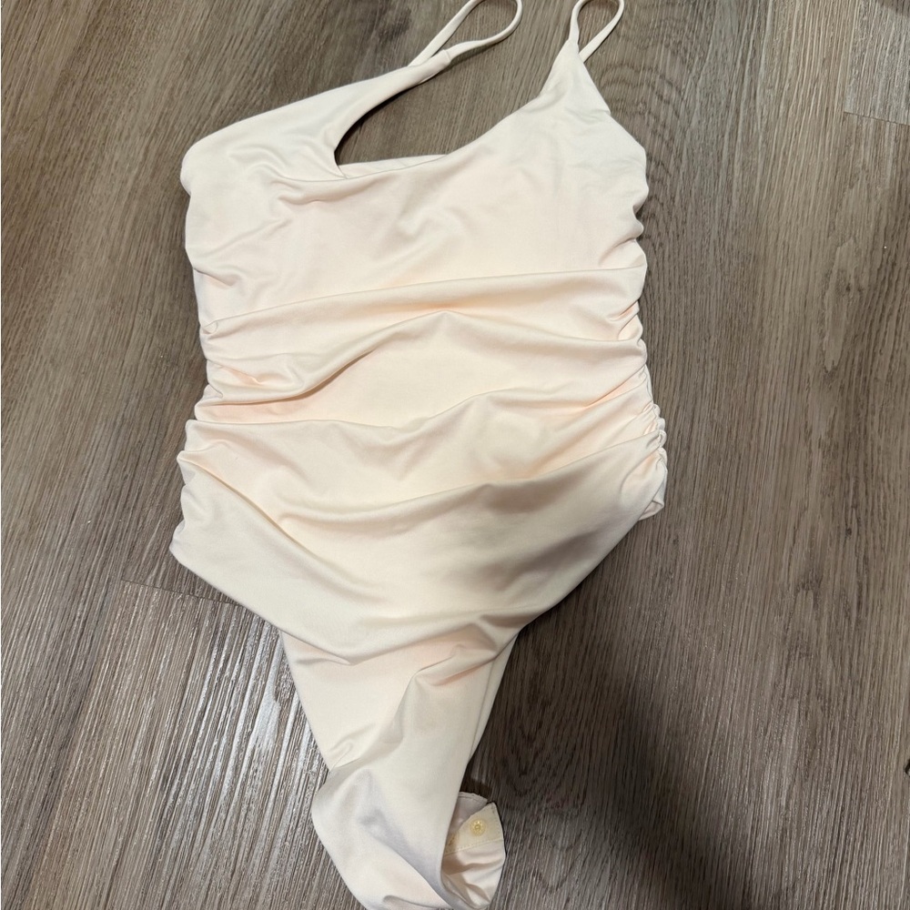 Elegant Cream One-Piece Swimsuit
